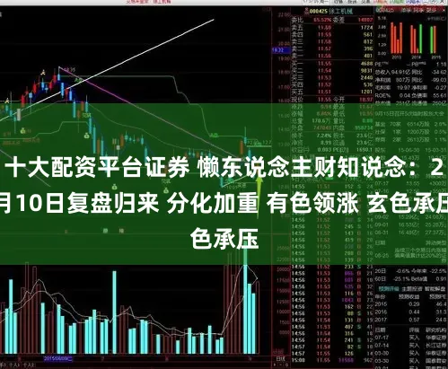 十大配资平台证券 懒东说念主财知说念：2月10日复盘归来 分化加重 有色领涨 玄色承压